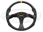 MOMO Mod. 80 GT Touring 13-5/8" - 346mm Dia +1/8" Dish Blk Leather Striped Steering Whl With Buttons