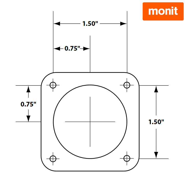 monit bd01-2-or-00 dash mount orange brake pedal digital bias adjuster knobs works on 3/8 or 7/16 brake pedal balance bars