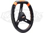 MPI 13-3/4" - 350mm Diameter +1/2" Dish Ribbed Dirt Karting / Mini Outlaws Steering Wheel