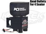 PCI Race Radios 1083 RaceAir Boost Quad Helmet Fresh Air Blower For 1-7/8" Or 2-1/2" Tube