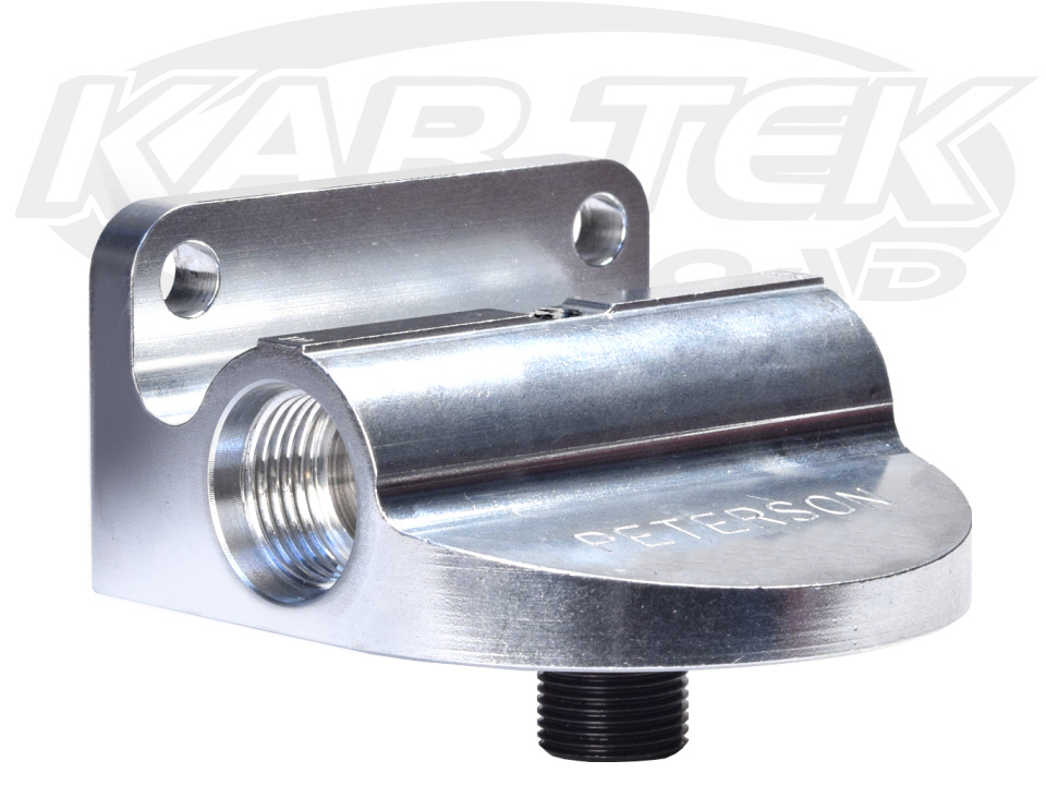 Peterson 090301 Billet Remote Oil Filter Mount 12 ORB In/Outlet For
