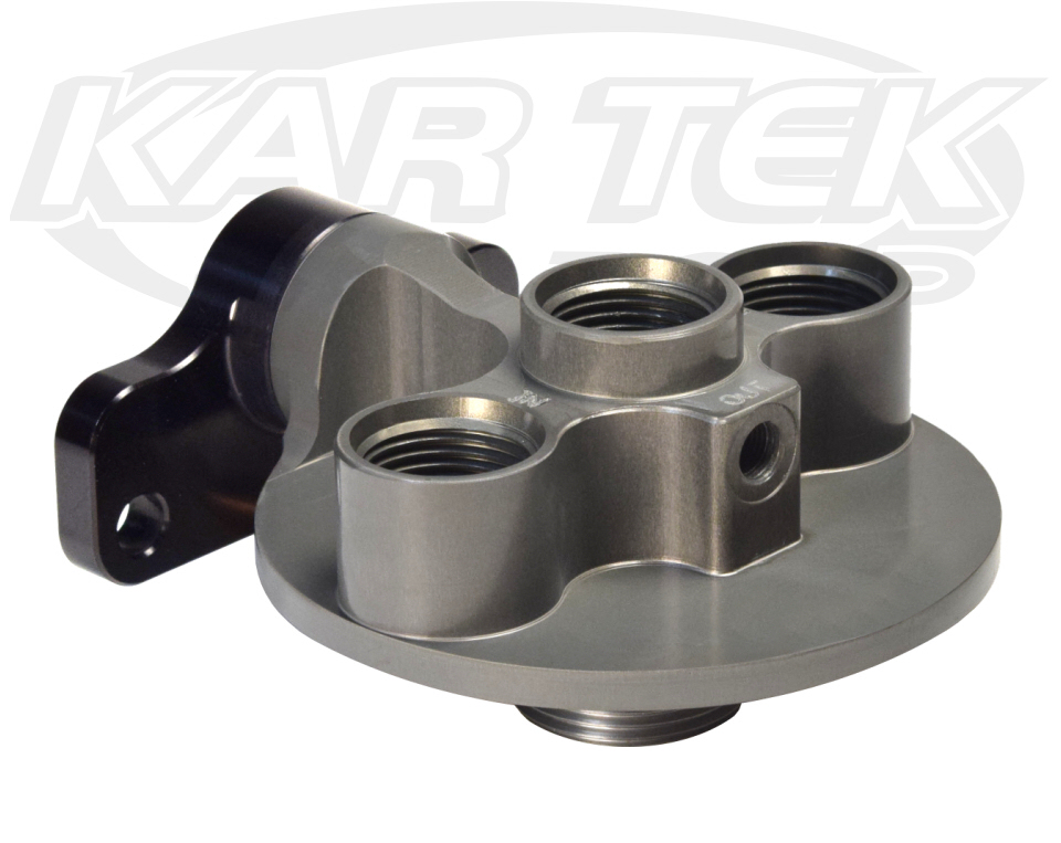 Peterson 091352 Billet Remote Oil Filter Mount 12 Inlet/Outlet For
