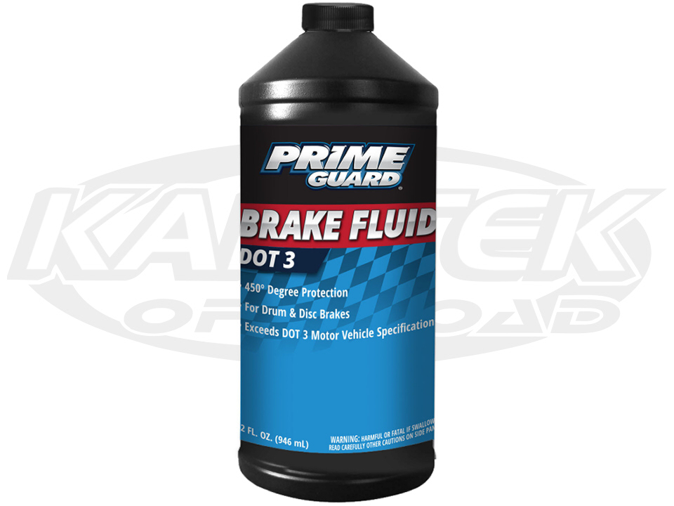 Prime Guard DOT 3 Brake Fluid 1 Quart Bottle Typical Boiling Points 284
