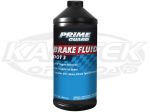 Prime Guard DOT 3 Brake Fluid 1 Quart Bottle Typical Boiling Points 284 Degrees Wet 401 Degree Dry