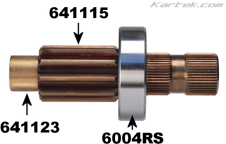 replacement 10 tooth splined pinion gears for our center load and end load steering rack and pinions