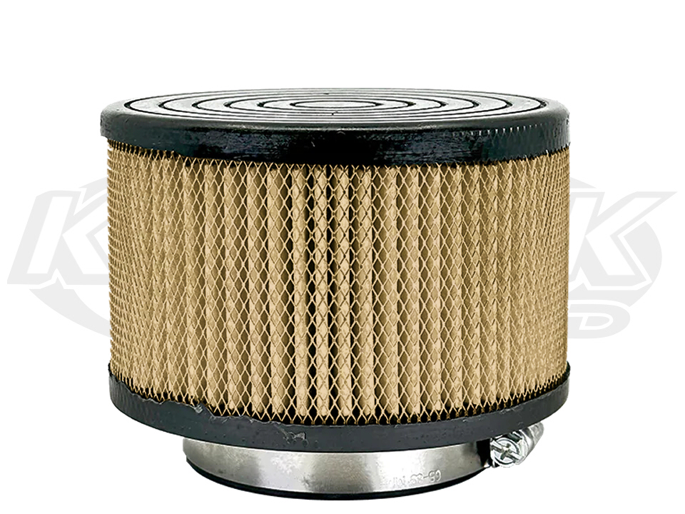 K&N Replacement Clamp-On Round Air Filter 4Flange, 5-3/8B, 4-1