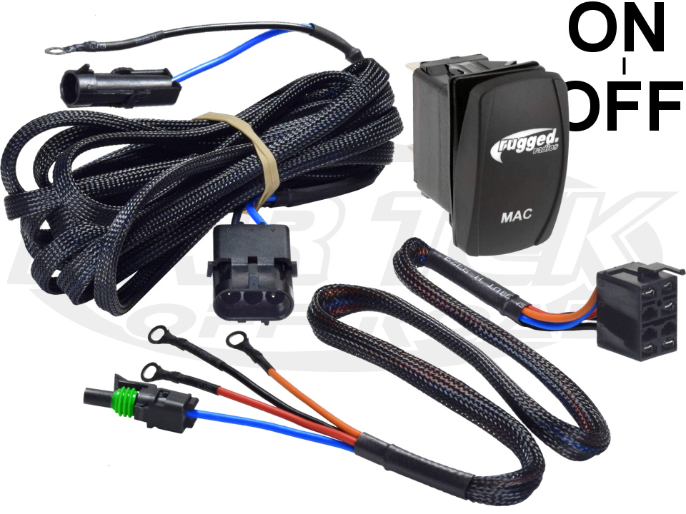 Rugged Radios PH-MAC3 Contura Style Black 12V Off-On Rocker Switch And