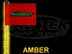 Safeglo 6 Foot Tall Amber LED Whip Antenna With Push Button Air Coupler Style Quick Release Base