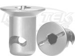 SDi Countersunk Raw Aluminum Quarter Turn Fastener Button 0.425" Grip Length For #6 Spring
