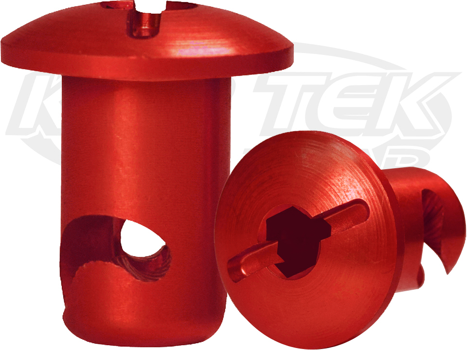 SDi Domed Red Anodized Aluminum Quarter Turn Fastener Button 0.500 ...