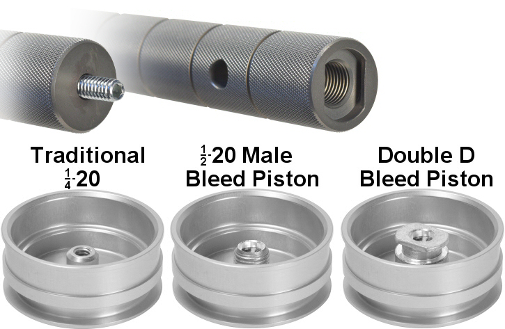 Shockseals.com three-in-one internal floating piston removal tool for bleed IFP quarter twenty male half inch twenty female