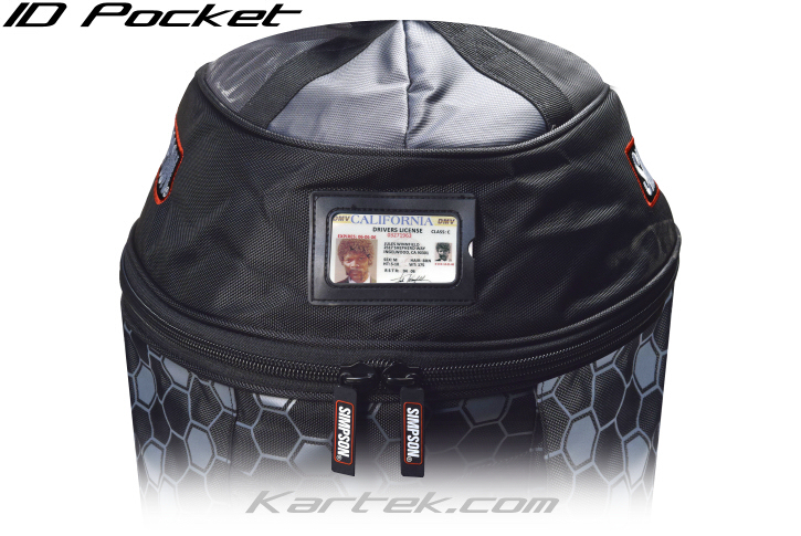 simpson race products 23405 clam shell style soft felt lined interior helmet bag for street and off-road racing helmets