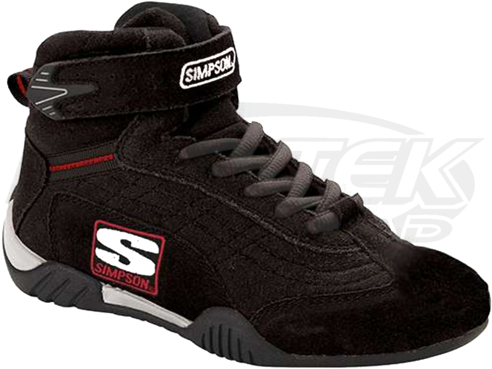 Simpson Race Products AD105BK Adrenaline Mid-Top Black Suede