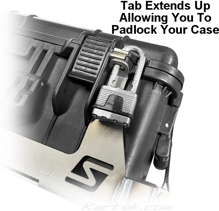 Solo Motorsports raw steel mount for the team Robby Gordon Inc Speed Tools 200 piece mobile tool box padlock tab Solo Motorsports raw steel mount for the team Robby Gordon Inc Speed Tools 200 piece mobile tool box padlock tab