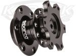 Sparco USA 015R98TU Bolt On Black Anodized 6 Bolt Column To 6 Bolt Steering Wheel Quick Disconnect