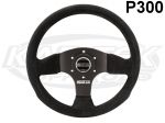 Sparco USA P300 Black Suede Round Racing Steering Wheel 11-3/4" - 300mm Diameter 0" Dish