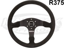 sparco ステアリング　R375 Sparco USA R375 Black Suede Round Racing Steering Wheel 13-3/4