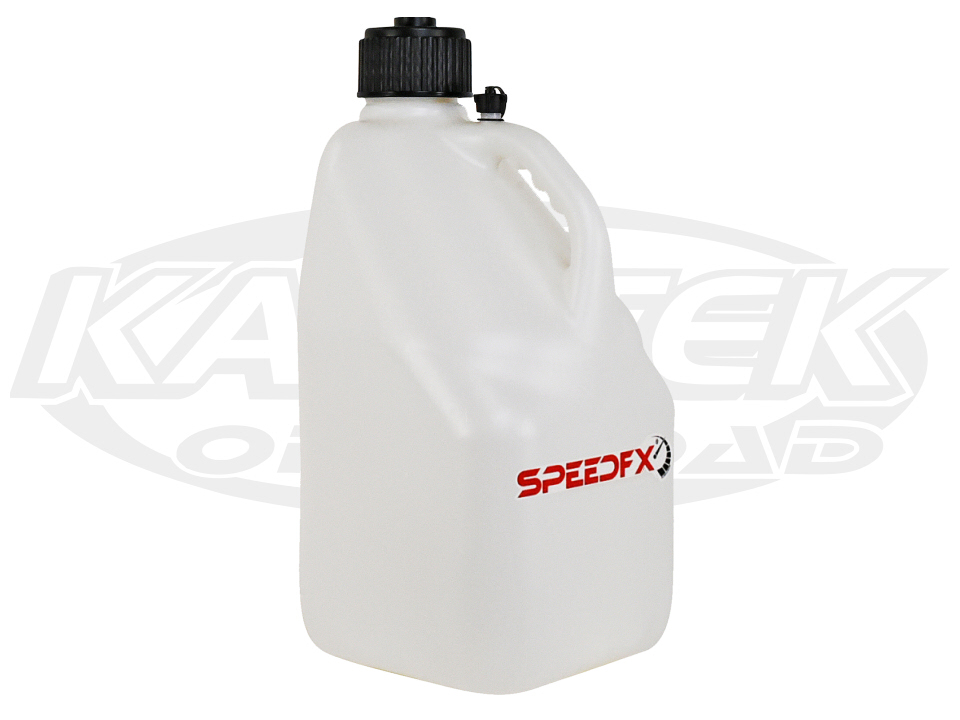 SpeedFX 8831 Square White 5 Gallon Utility Jug With Extra Grip