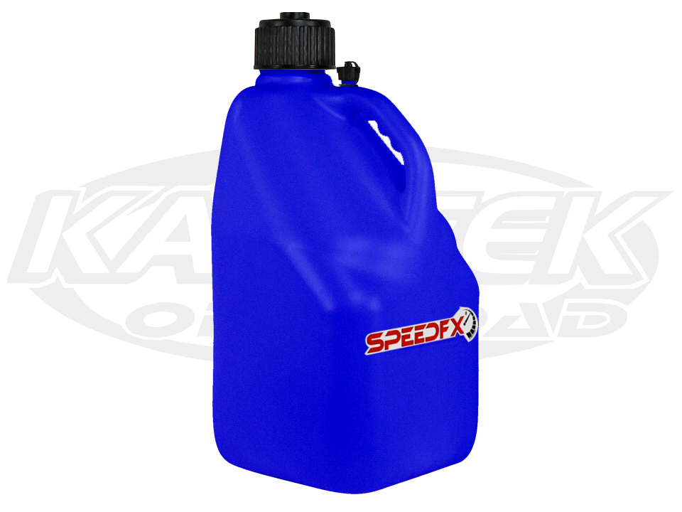 SpeedFX 8832 Square Blue 5 Gallon Utility Jug With Extra Grip