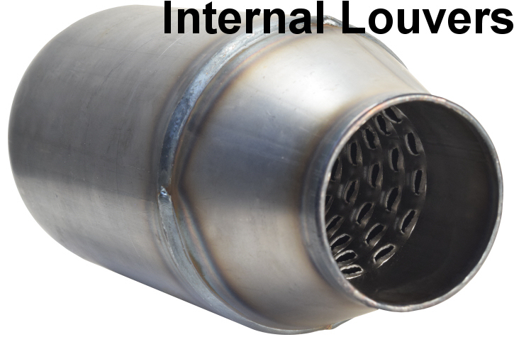 steel clamp-on muffler internal louvers