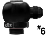 Setrab Oil Coolers 22mm-1.5 Thread To AN -6 Black Anodized 90 Degree Banjo Adapter Fittings