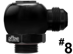 Setrab Oil Coolers 22mm-1.5 Thread To AN -8 Black Anodized 90 Degree Banjo Adapter Fittings