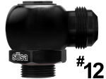 Setrab Oil Coolers 22mm-1.5 Thread To AN -12 Black Anodized 90 Degree Banjo Adapter Fittings