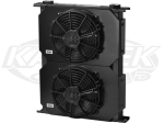 Setrab FP650M22I ProLine Standard 6 Series Fan Pack Oil Cooler With Two 6-1/2" Fans 22mm In/Outlet