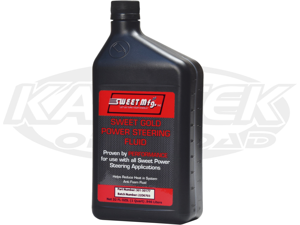 Sweet Mfg 30130177 Synth. Gold Power Steering Fluid 1 Quart Bottle