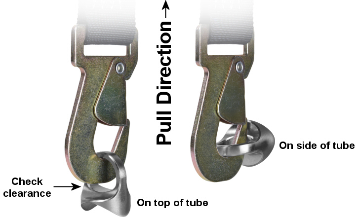 Triton Engineering large parallel weld-on eyelet for ratchet straps and tie downs pull direction Triton Engineering large parallel weld-on eyelet for ratchet straps and tie downs pull direction