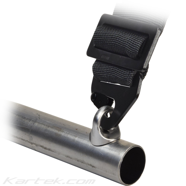 Triton Engineering small parallel weld-on eyelet for snap in or clip in style racing seat belts