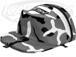 White Camouflage Nylon Hat Sack With Multiple Mounting Tabs And A Rollbar Or Handlebar Strap