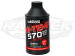 Wilwood DOT 5.1 Hi-Temp 570 Racing Brake Fluid 12 oz. Typical Boiling Points 313 Degrees Wet 570 Dry
