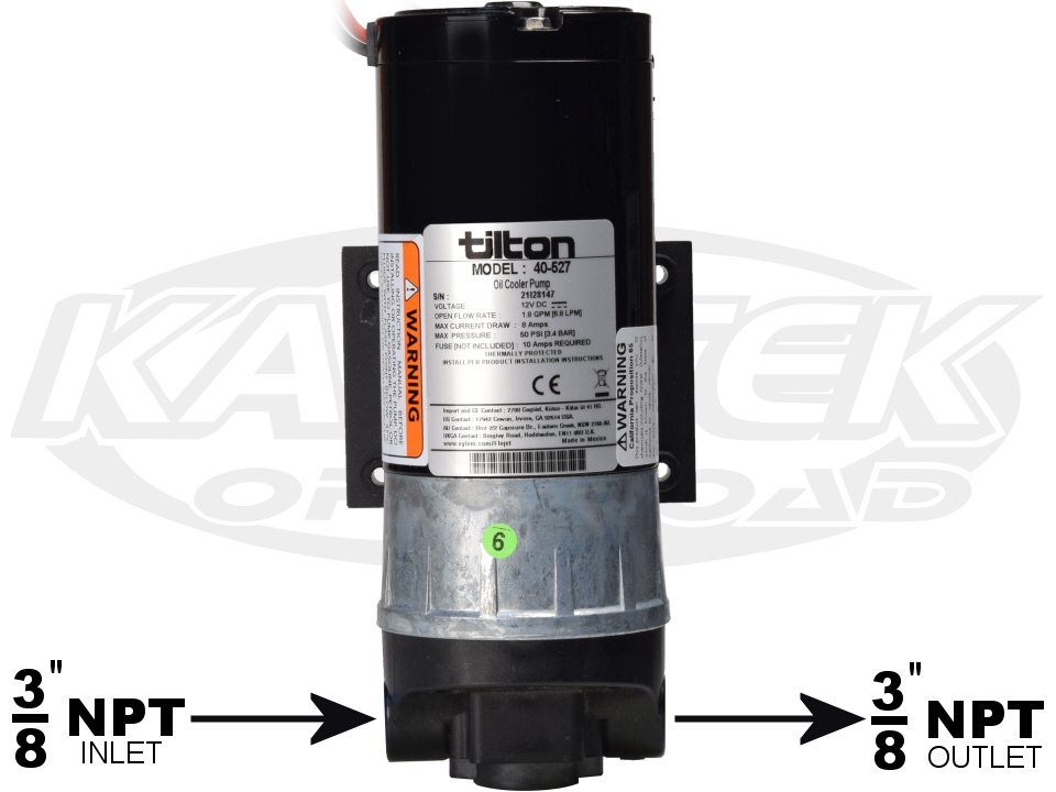 Tilton Racing 40527 Continuous Transmission Oil Cooler Pump With Buna