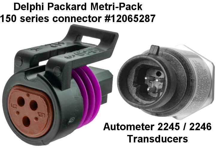 Autometer 2245 2246 encoders transducers controllers with Delphi packard metri-pack 150 series connectors 12065287