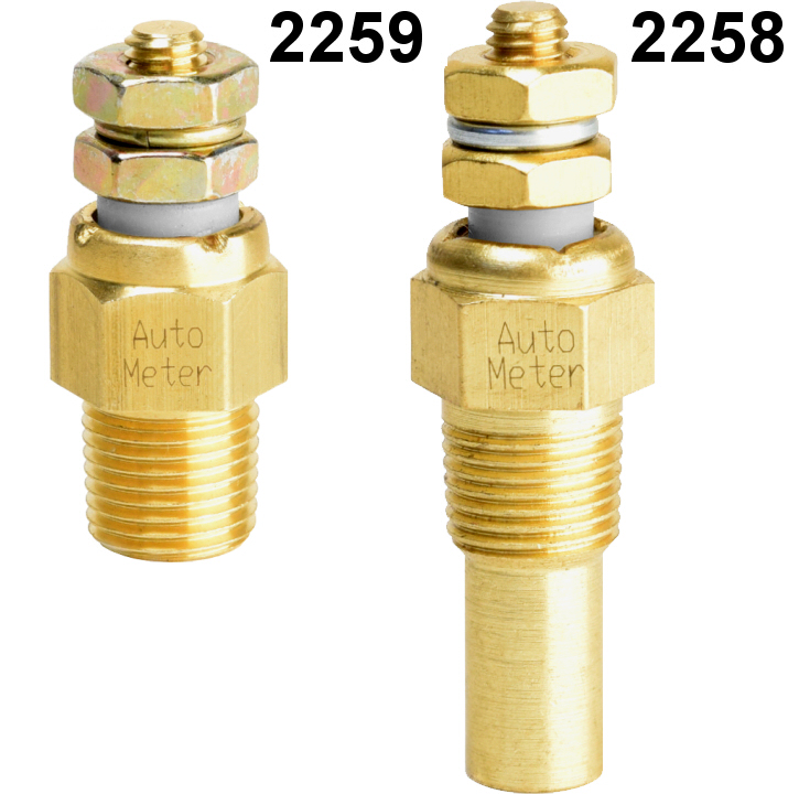 Autometer 2258 versus 2259 replacement short sweep temperature gauge sending units