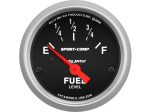 Sport-Comp 2-1/16" Short Sweep Electrical Gauges Fuel Level (240 ? Empty/33 ? Full)