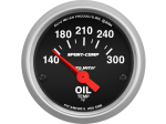 Sport-Comp 2-1/16" Short Sweep Electrical Gauges Oil Temperature 140°F - 300°F