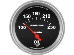 Sport-Comp 2-5/8" Short Sweep Electrical Gauges Oil Temperature 100°F - 250°F