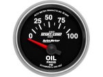 Sport-Comp II 2-1/16" Short Sweep Electric Gauges Oil Pressure 0-100 PSI