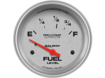 Ultra-Lite 2-5/8" Short Sweep Electric Gauges Fuel Level (73 ? Empty/10 ? Full)