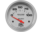 Ultra-Lite 2-5/8" Short Sweep Electric Gauges Oil Pressure 0-100 PSI