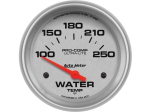 Ultra-Lite 2-5/8" Short Sweep Electric Gauges Water Temperature 100°F - 250°F