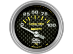 Carbon Fiber 2-1/16" Short Sweep Electric Gauges Oil Pressure 0-100 PSI