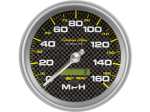 Carbon Fiber 3-3/8" In-Dash Speedometer 160 MPH, Programmable