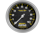 Carbon Fiber 3-3/8" In-Dash Tachometer 10,000 RPM