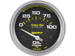 Carbon Fiber 2-5/8" Short Sweep Electric Gauges Oil Pressure 0-100 PSI