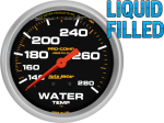Pro-Comp 2-5/8" Liquid Filled Full Sweep Mechanical Gauges Water Temperature 140°F - 280°F