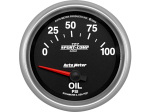 Sport-Comp II 2-5/8" Short Sweep Electric Gauges Oil Pressure 0-100 PSI