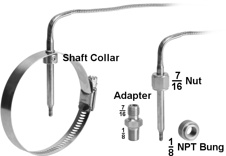 Autometer P12709 exhaust temperature type-k thermocouple sensors mounting